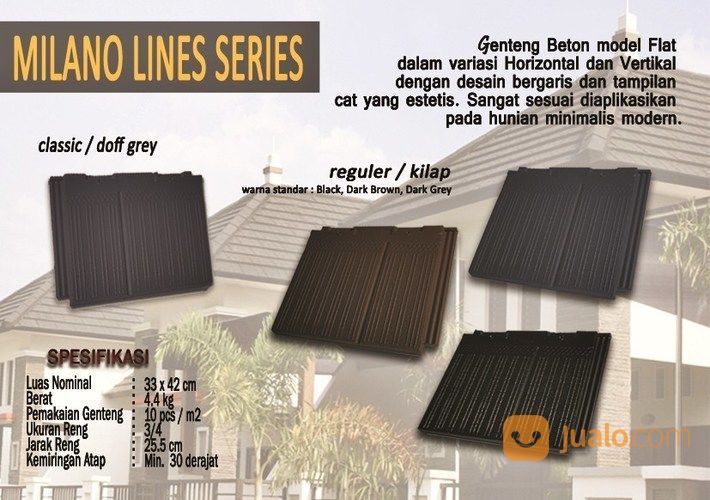 Genteng Duco Flat Hitam