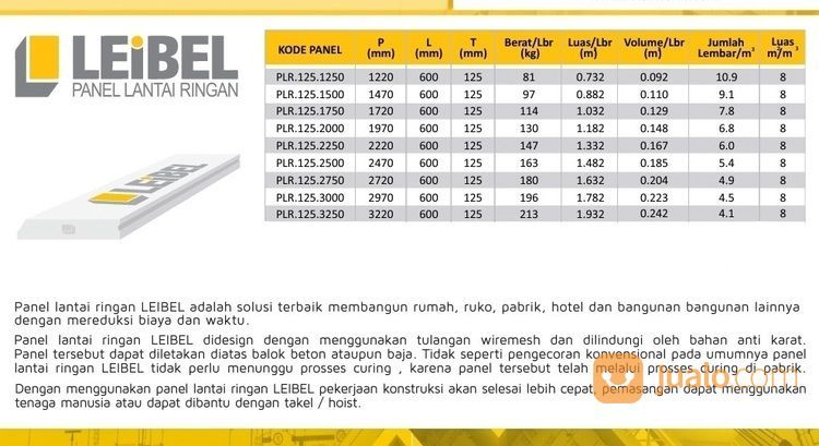 Sedia Panel Lantai Leibel