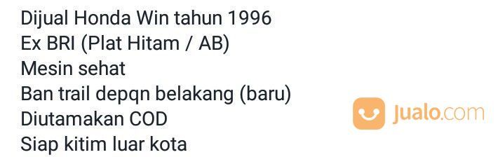 Motor Bekas Honda Win 100 1996