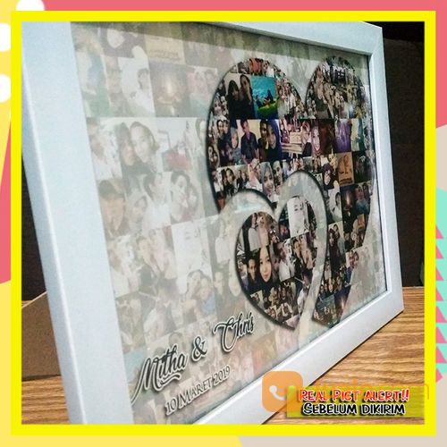 KADO HADIAH SOUVENIR ANNIVERSARY PERNIKAHAN UNIK MOZAIK FOTO