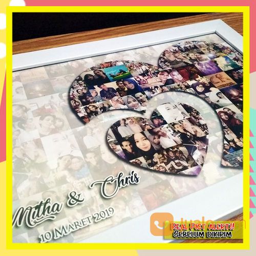 KADO HADIAH SOUVENIR ANNIVERSARY PERNIKAHAN UNIK MOZAIK FOTO