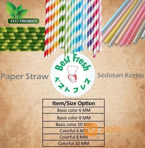 Paper Straw Ukuran 1 Cm