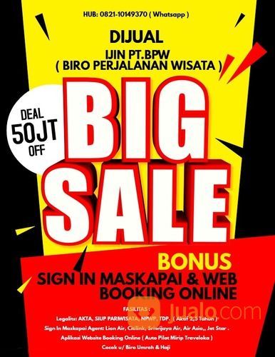 DIALIHKAN IJIN PT.BIRO PERJALANAN WISATA ( PT.BPW )