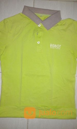 Kaos Berkerah Shirt Pria Hijau Muda.