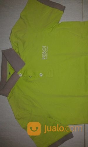 Kaos Berkerah Shirt Pria Hijau Muda.