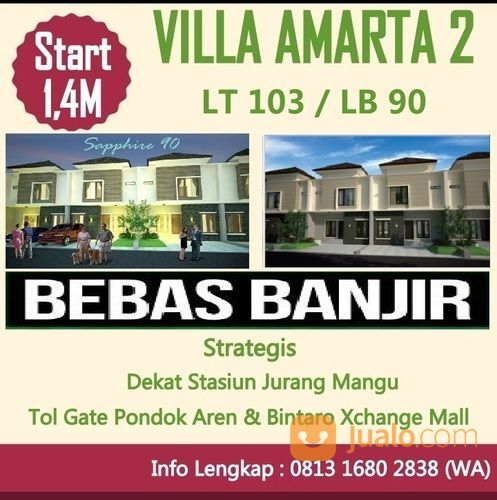 RUMAH 2 LANTAI TANPA DP Di VILLA AMARTA 2 ,LOKASI STRATEGIS & DEKAT B-Xchange