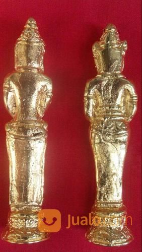 Patung Golek Kencana Perunggu Kuno Lapis Emas Asli Temuan Sungai Berantas