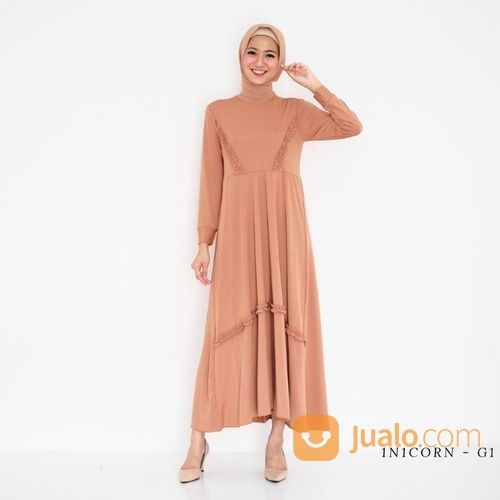 1N1corn - Baju Gamis Wanita Terbaru / Long Dress Muslim / Dress Wanita Terbaru 2019 / Baju Hari-Hari
