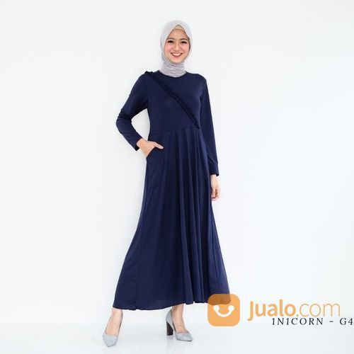 1N1corn - Baju Gamis Wanita Terbaru / Long Dress Muslim / Dress Wanita Terbaru 2019 / Baju Hari-Hari