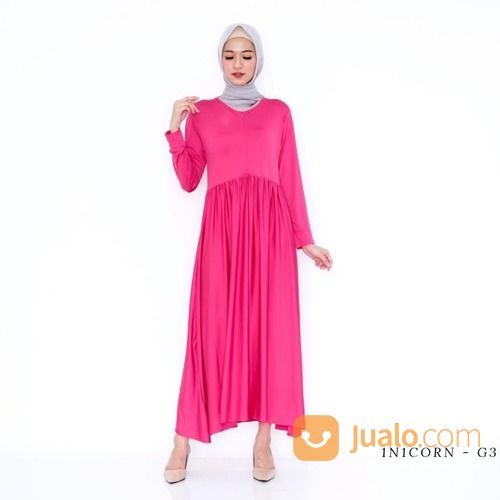 1N1corn - Baju Gamis Wanita Terbaru / Long Dress Muslim / Dress Wanita Terbaru 2019 / Baju Hari-Hari