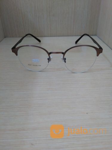 Frame Kacamata Korea Bulat Bawahnya Model Gantung Cocok Buat Pria Dan Wanita