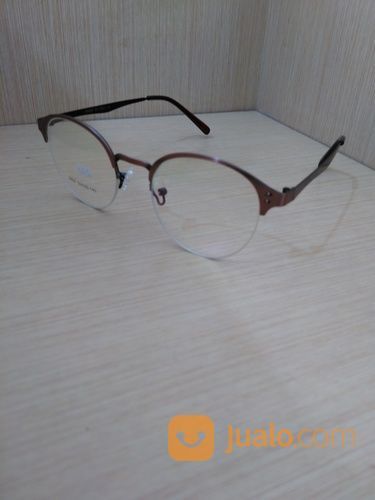 Frame Kacamata Korea Bulat Bawahnya Model Gantung Cocok Buat Pria Dan Wanita