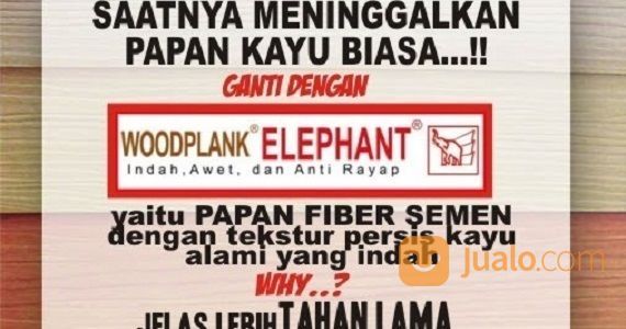 Woodplank Elephant Texture + Jasa Pemasangan (Harga Sendiri)