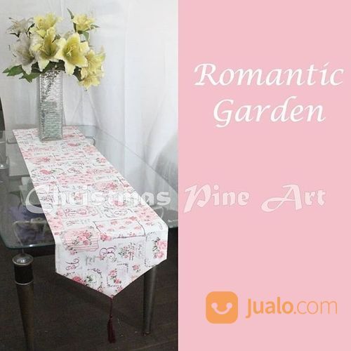 Shabby Chic Table Runner / Taplak Meja Tamu Kain Bunga