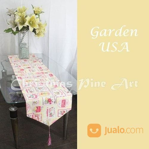 Shabby Chic Table Runner / Taplak Meja Tamu Kain Bunga