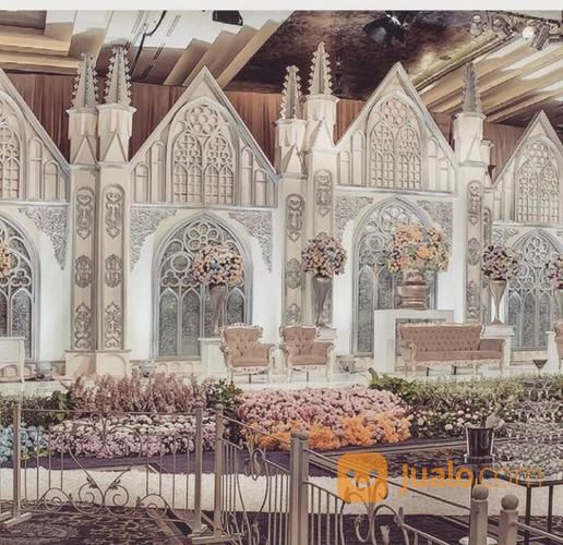 Properti Dekorasi Pelaminan Pernikahan Pot Bunga Fiber Murah Dan Berkualitas