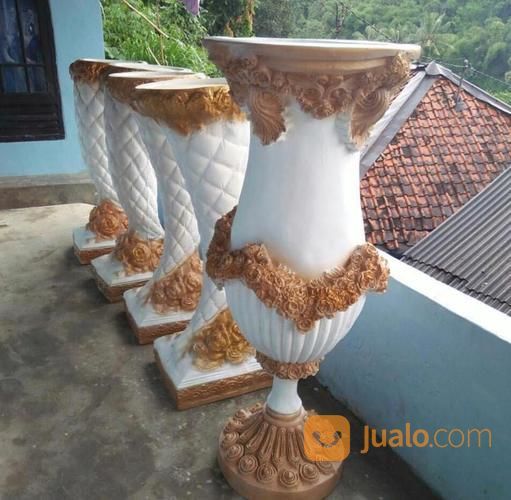 Properti Dekorasi Pelaminan Pernikahan Pot Bunga Fiber Murah Dan Berkualitas