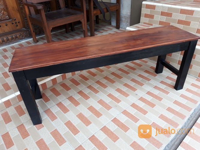 Kursi Bangku Tempat Duduk Tunggu Panjang Kayu Mahoni Untuk Tamu, Teras, Makan, Bisa Kirim COD