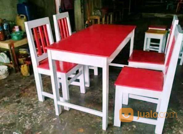 Set Meja Makan Panjang & Kursi Tinggi Restoran Kedai Cafe Kafe Warung Rumah Makan, Bisa Kirim COD