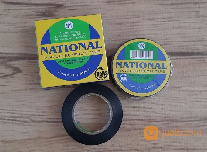 Isolasi Listrik Kabel Hitam National Vinyl Electrical Tape