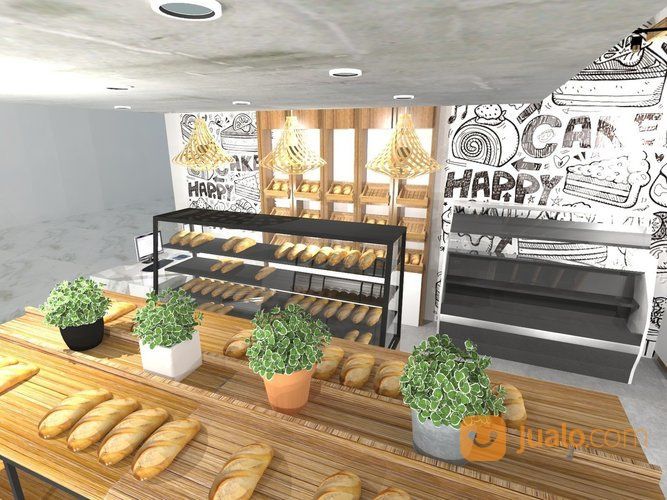 Interior Toko Roti Bread Talk,J Co,Dunkin Donut Yogyakarta