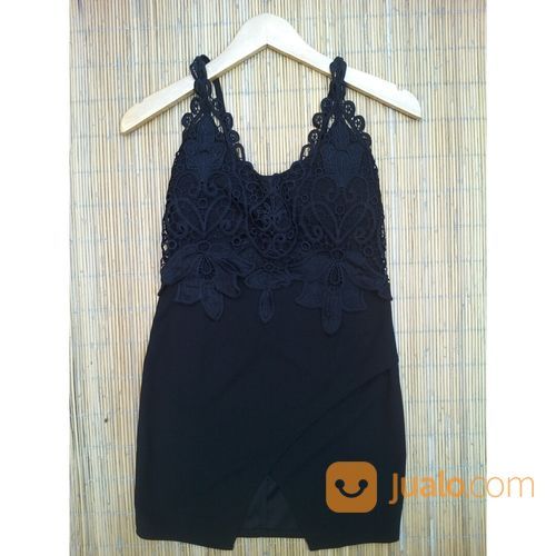 Mini Dress Hitam Polos Sexy (S)