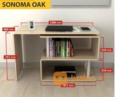 Satu Set Meja Kerja Dan Kursi (3 Bulan Pemakaian)