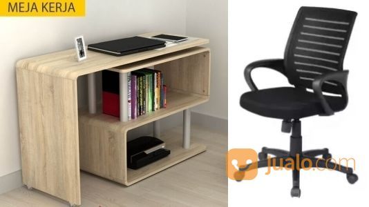 Satu Set Meja Kerja Dan Kursi (3 Bulan Pemakaian)