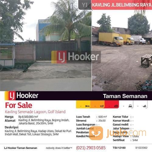 Kavling Jl. Belimbing Raya, Bojong Indah, Jakarta Barat, 20x30m, SHM