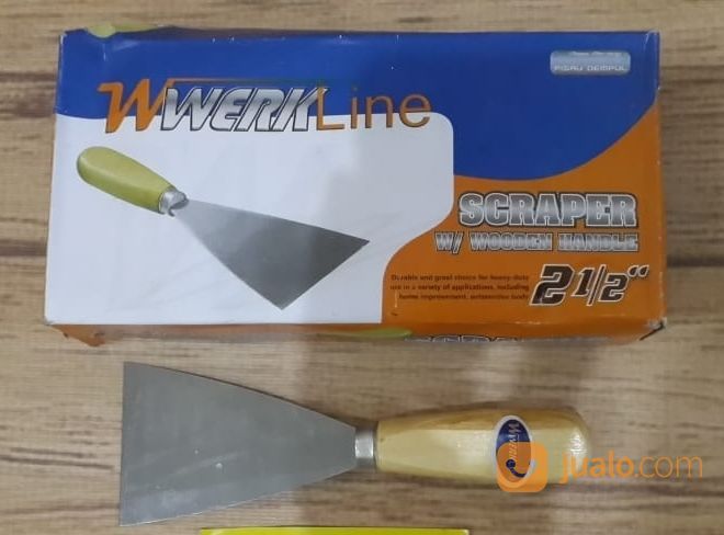 Kapi Tukang Scraper Gagang Kayu Werkline 2,5"