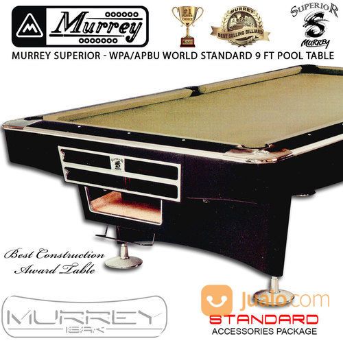 Meja Billiard Biliard Bilyar 9ft Bola Besar Murrey Superior Original