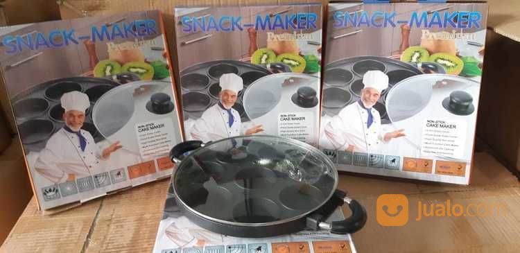 Cetakan Kue Martabak Mini Lumpur Apem 7 Lubang Datar Happy Call/Snack Maker Murah
