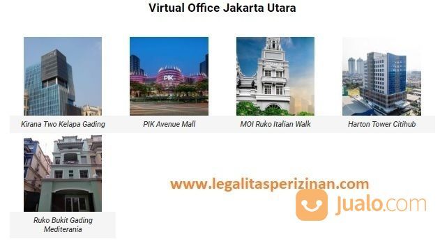 Virtual Office Jakarta Utara, Selatan, Barat, Pusat, Timur