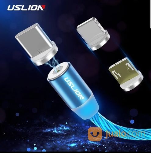 Kabel Charger Hp Ponsel Magnet LED Merk Uslion