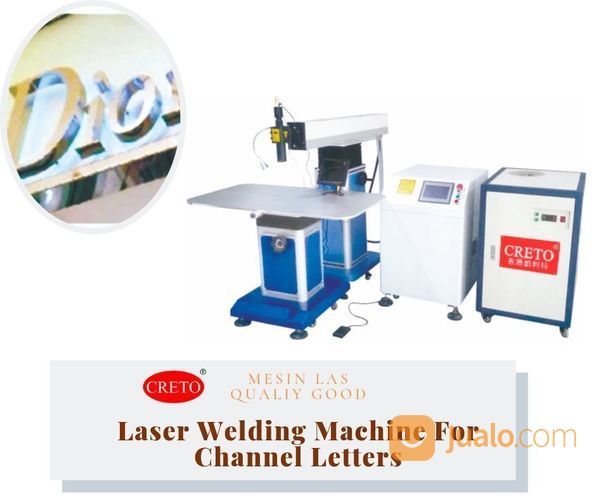 Mesin Las Laser Welding Untuk Mengelas Papan Nama Material Besi Tanpa Berkarat