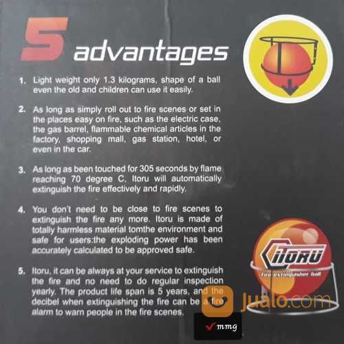 Bola Pemadam Kebakaran Api Otomatis Fire Extinguisher Ball Itoru