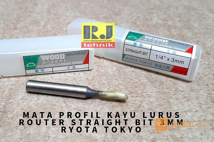 Mata Profil Kayu Lurus Router Straight Bit 3mm Ryota Tokyo
