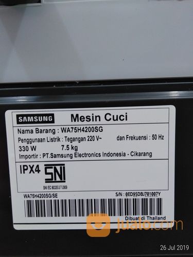 Mesin Cuci Samsung WA75H4200SG