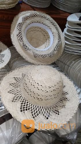 Topi Pantai Wanita Panama Bunga