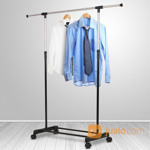 COD MAKASSAR | Hanger Standing Single Pole Plus | Gantungan Jemuran Baju