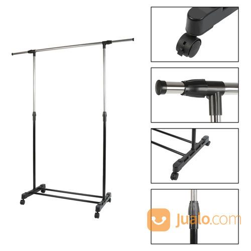 COD MAKASSAR | Hanger Standing Single Pole Plus | Gantungan Jemuran Baju