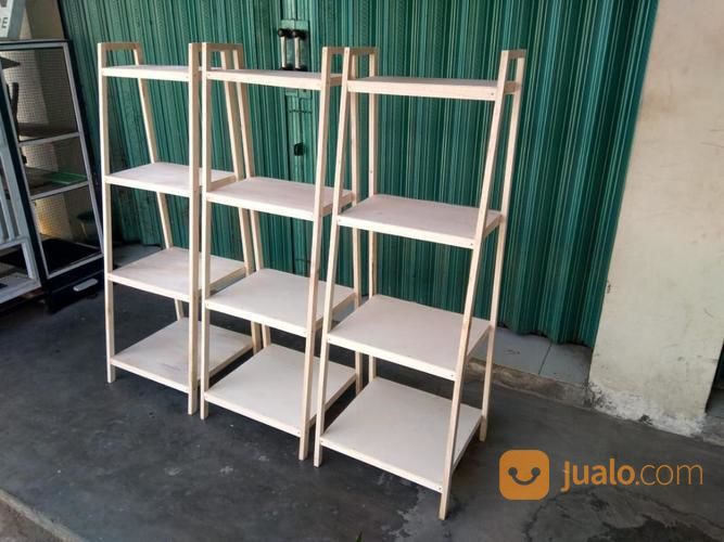 Rak Kayu Legberg Miring Serbaguna 4 Susun