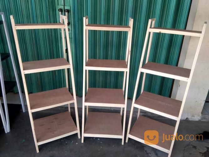 Rak Kayu Legberg Miring Serbaguna 4 Susun