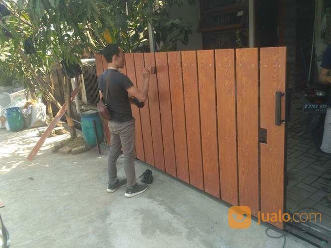 Pagar Gerbang Pagar Geser Bahan Pipa Hollow Dan Grc