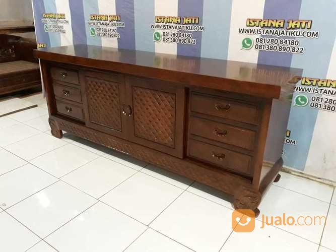 Meja Tv Madura Kayu Jati Solid Asli