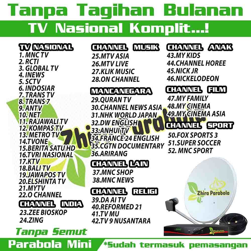 Parabola Mini Tanpa Tagihan Lokal Komplit