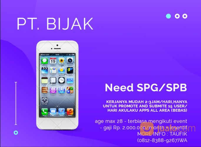 Need Spg/Spb Aplikasi Akulaku Area Jabodetabek