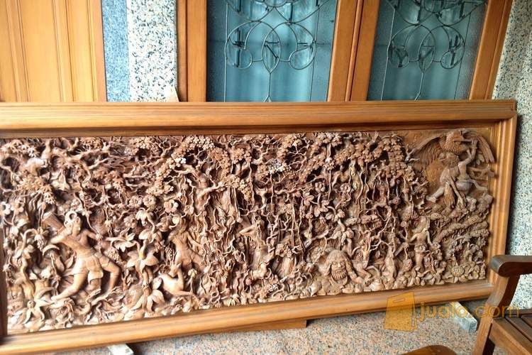 Relief ramayana ukiran khas Bali asli mewah antik elegan