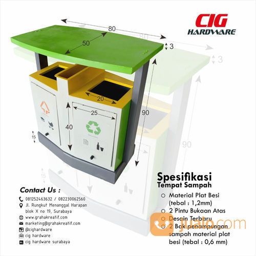 Tempat Sampah Besi Kuat