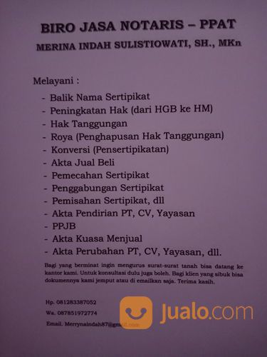 Biro Jasa Notaris - PPAT